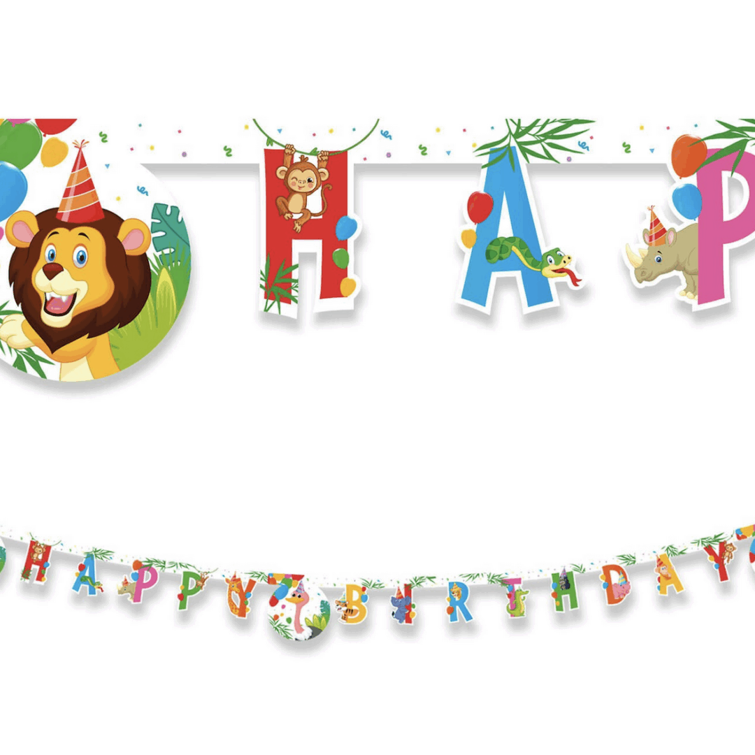 Джунгла парти Happy Birthday банер 2,1 м | Прокос