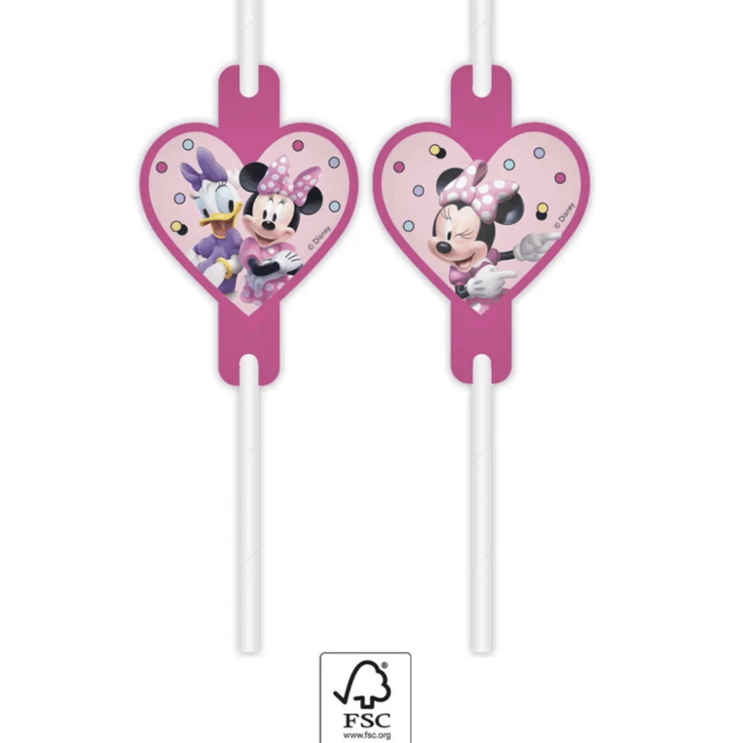 Парти сламки Мини Маус (Minnie Mouse) - 4 броя