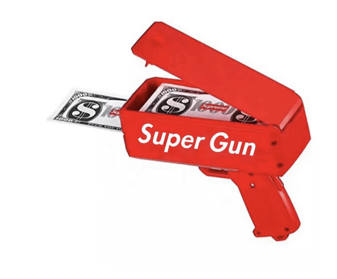 Super Gun Пистолет за хвърляне на банкноти + пачка - Image 4