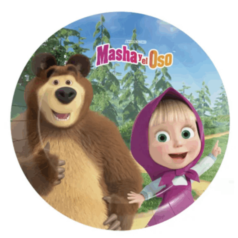 Парти чинии "Маша и Мечока  (Masha y el Oso) - 8 броя - 18 см