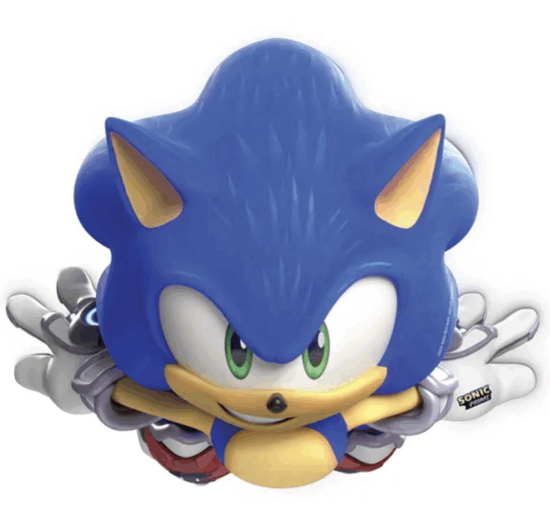 Парти маски Соник таралежа SONIC, 6 броя