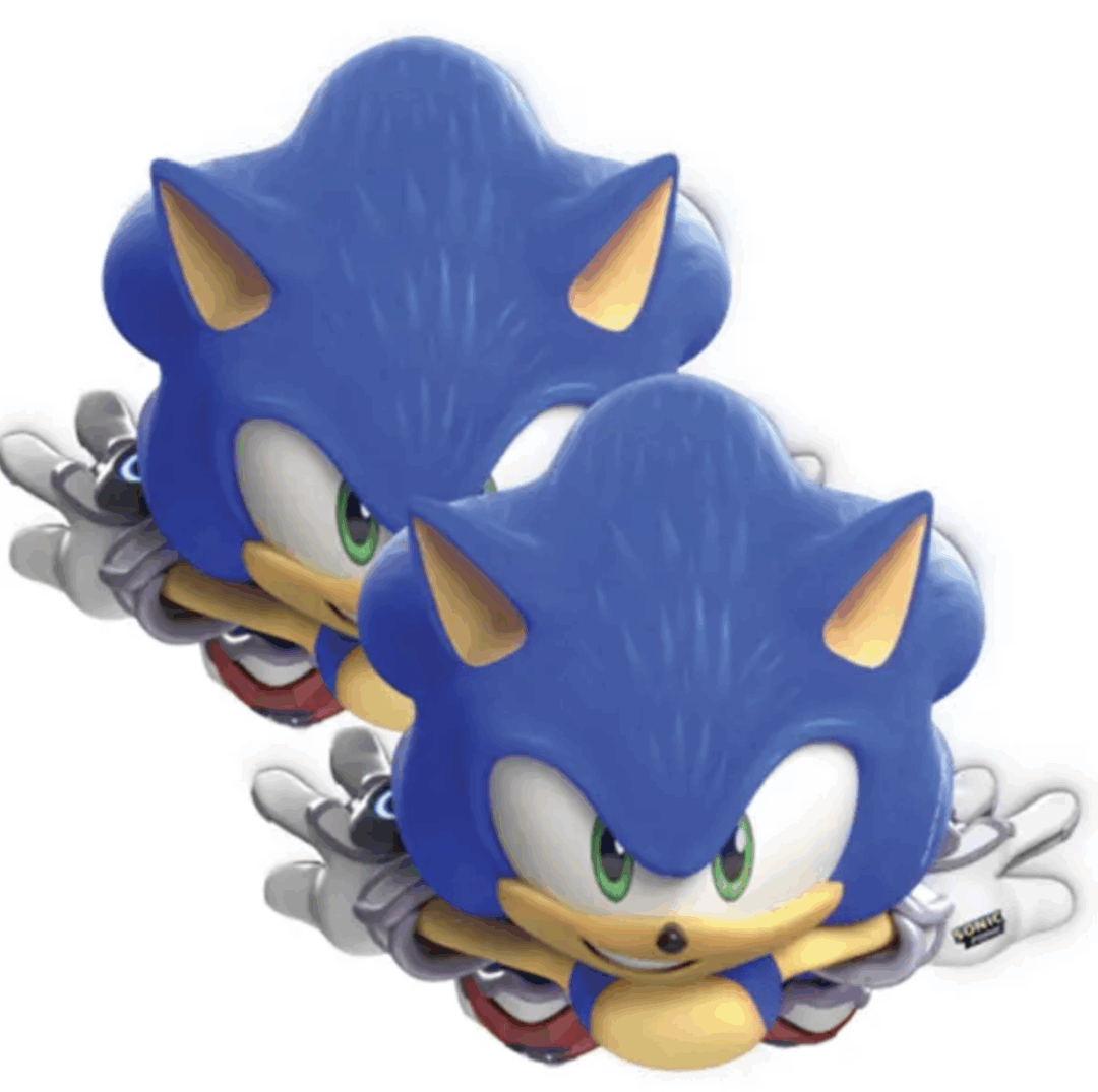 Парти маски Соник таралежа SONIC, 6 броя - Image 2