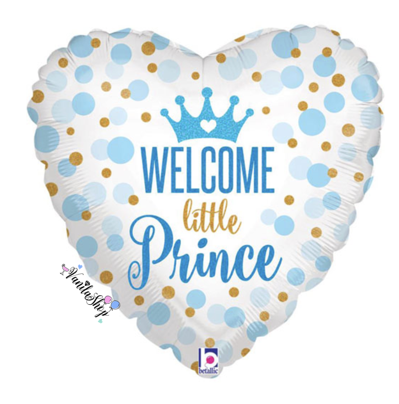 Балон Welcome Little Prince - фолио 45 см син