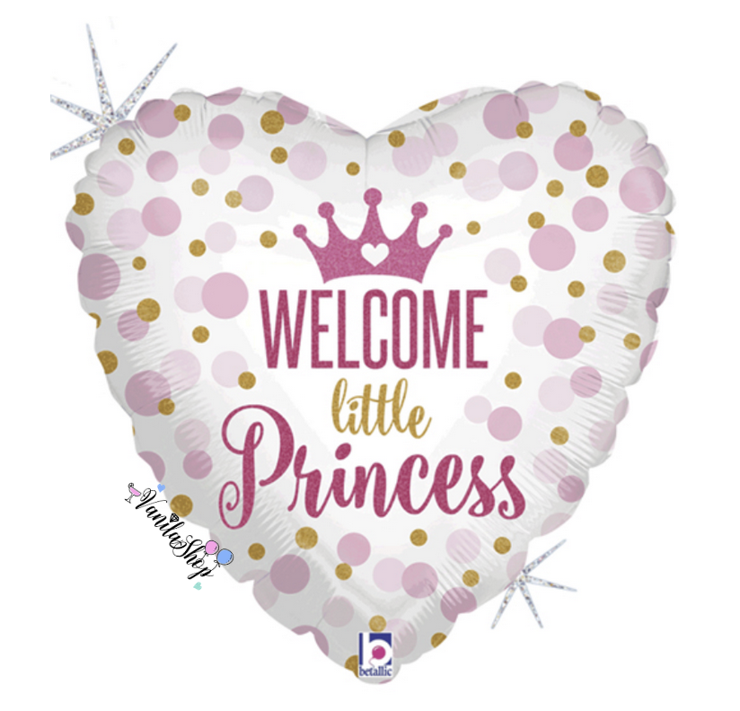🎈 Балон Welcome Little Princess – фолио 45 см