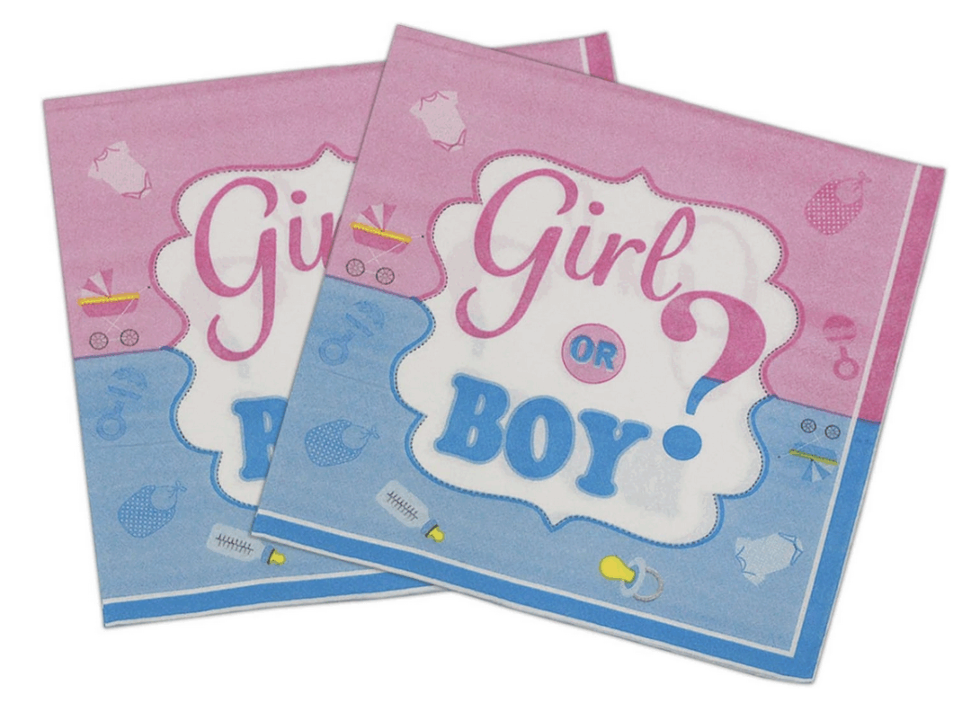 Парти салфетки Girl or Boy? – 20 броя | Gender Reveal и Baby Shower