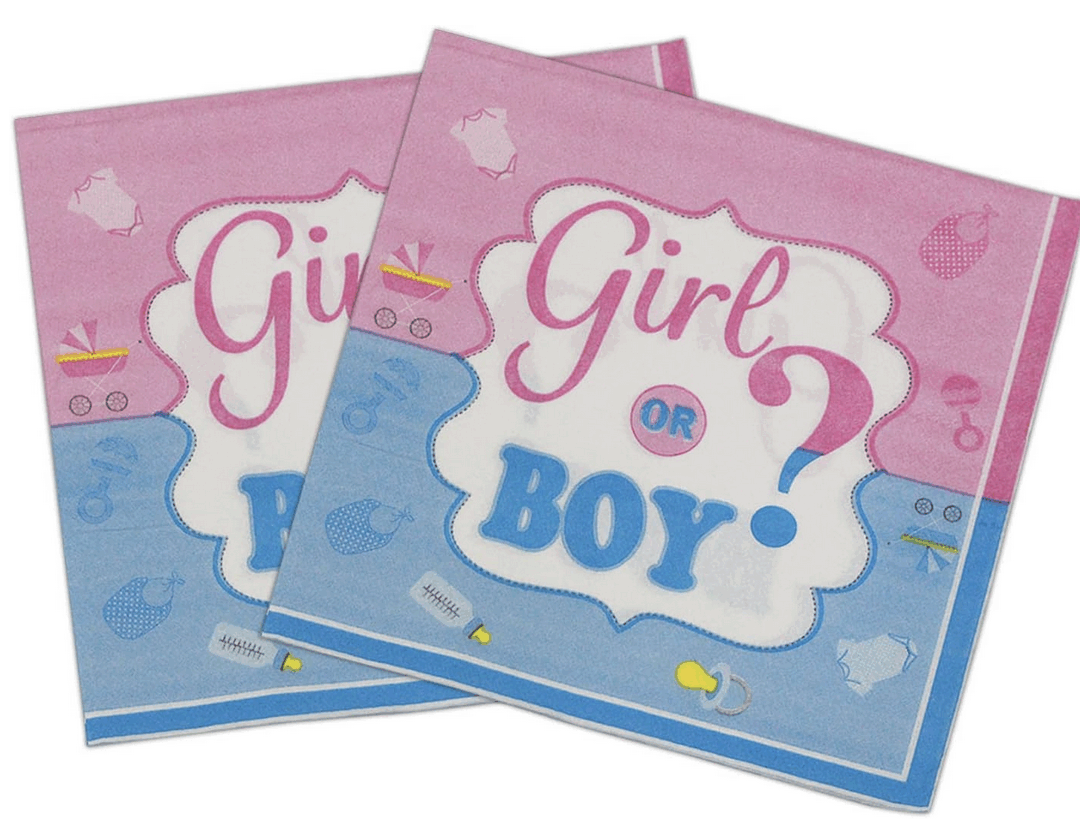 Парти салфетки Girl or Boy? – 20 броя | Gender Reveal и Baby Shower