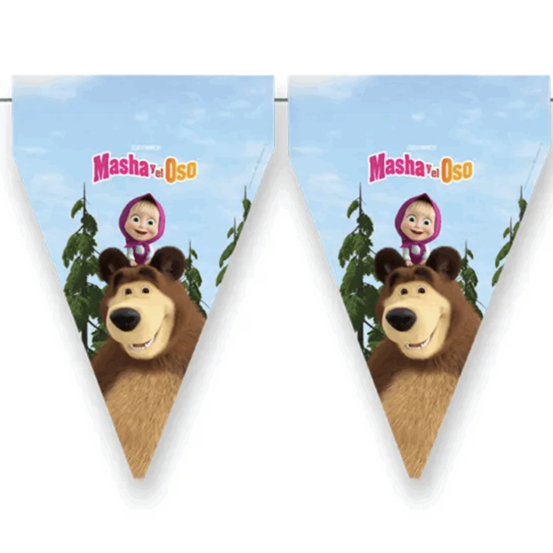 Флагчета Маша и Мечока (Masha and the Bear) банер - 3 метра
