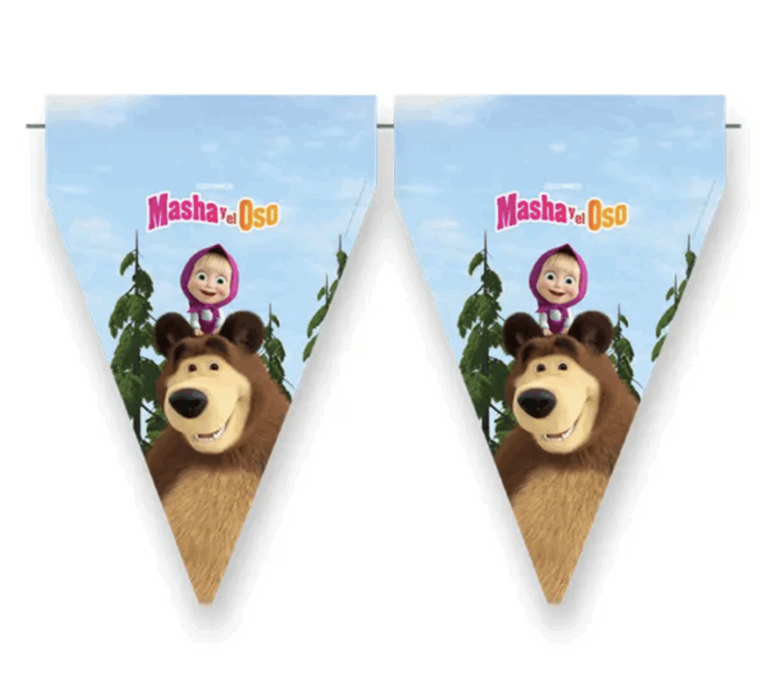 Флагчета Маша и Мечока (Masha and the Bear) банер - 3 метра