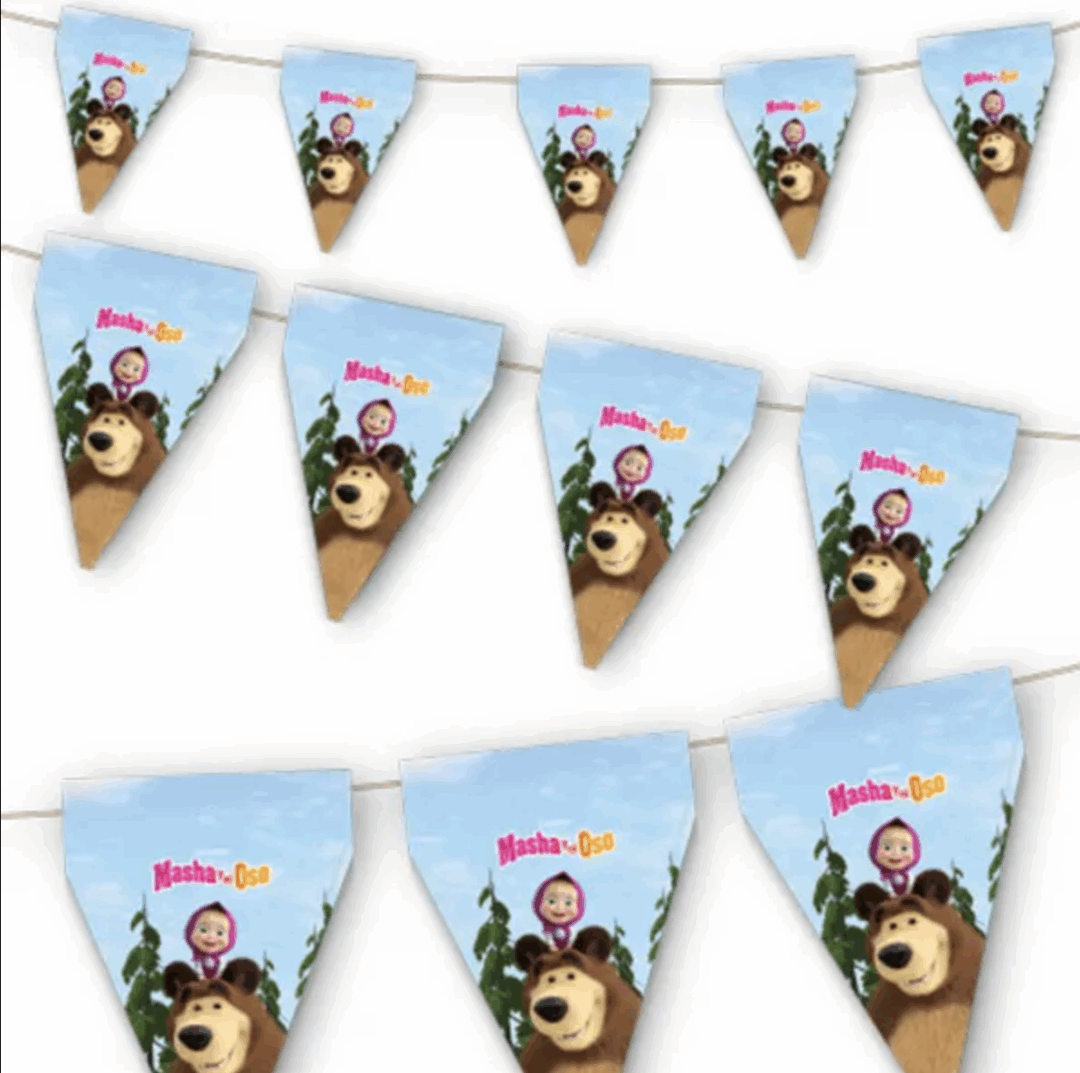 Флагчета Маша и Мечока (Masha y el Oso) банер - 3 метра - Image 2