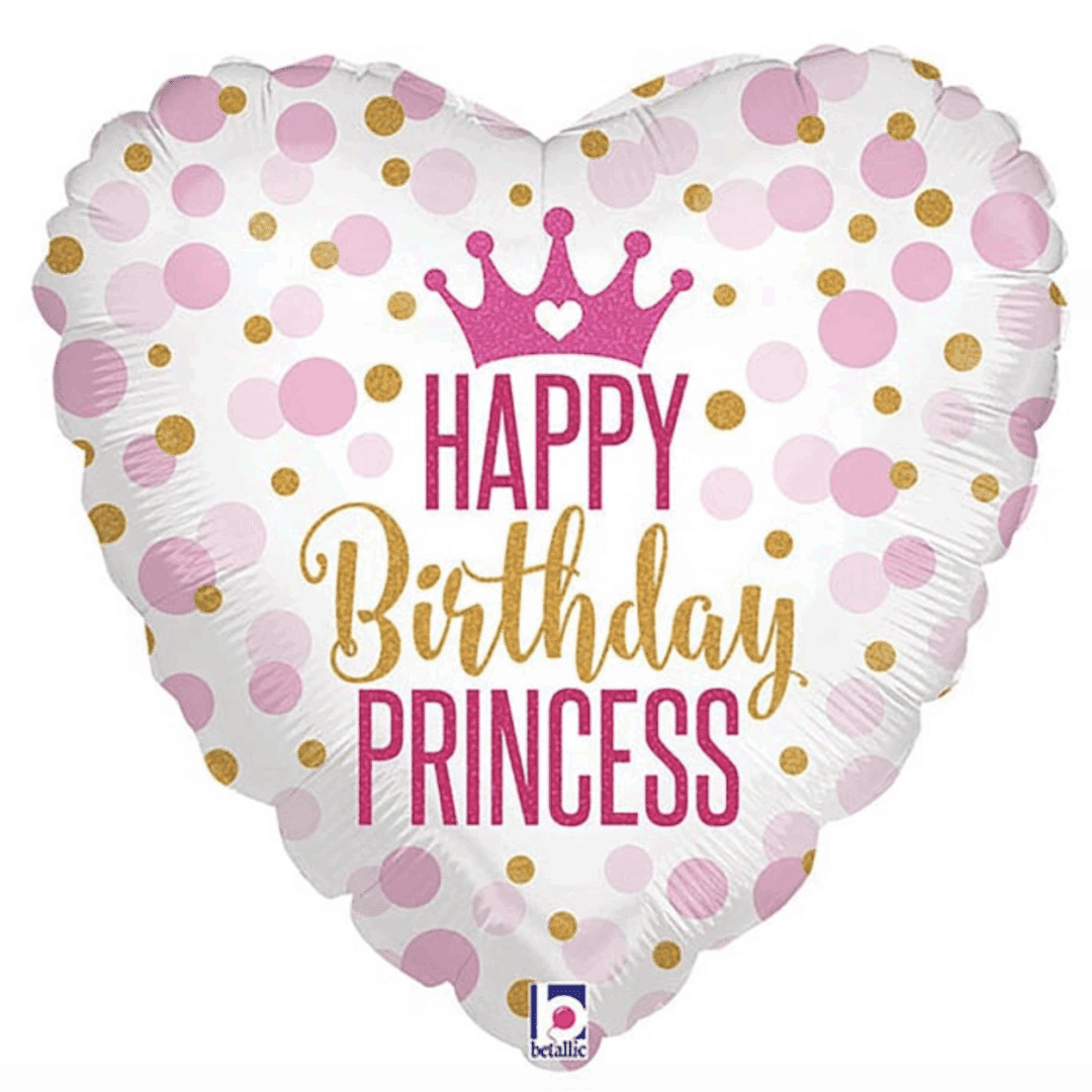 Балон Happy Birthday Princess - фолио 45 см
