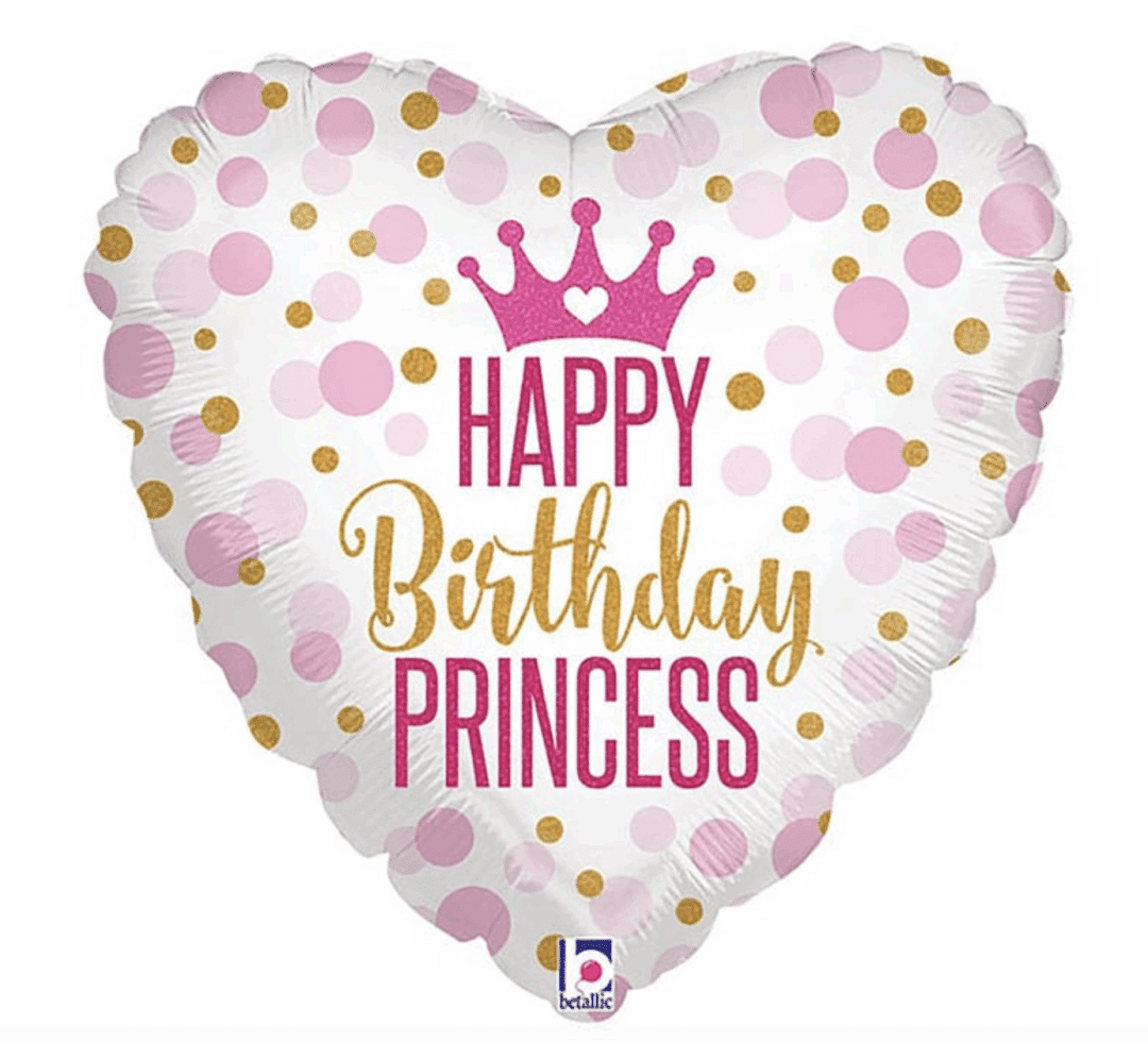 Балон Happy Birthday Princess - фолио 45 см