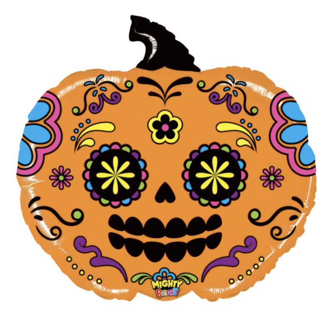 Фолиев балон Сладка Тиква Череп – Хелоуин 72 см