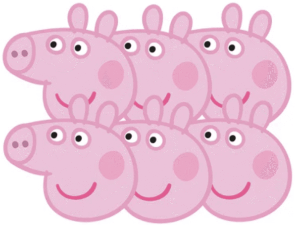 Парти маски Peppa Pig – 6 броя