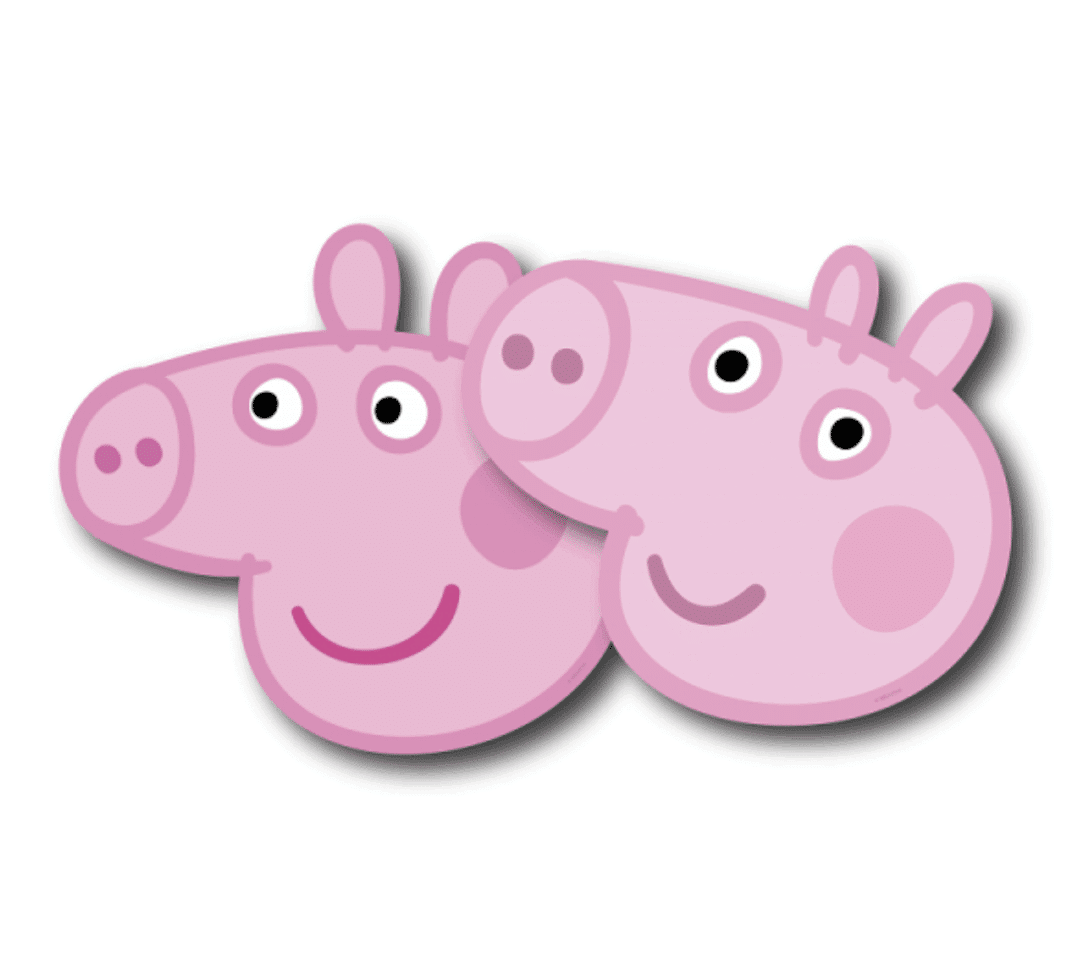 Парти маски  Пепа Пиг Peppa Pig – 6 броя - Image 2