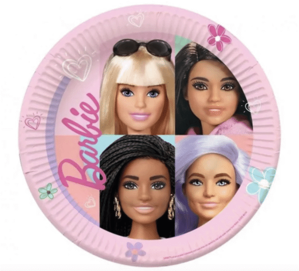 Парти чинии Барби (Barbie) - 10 броя - 23 см вариант 2