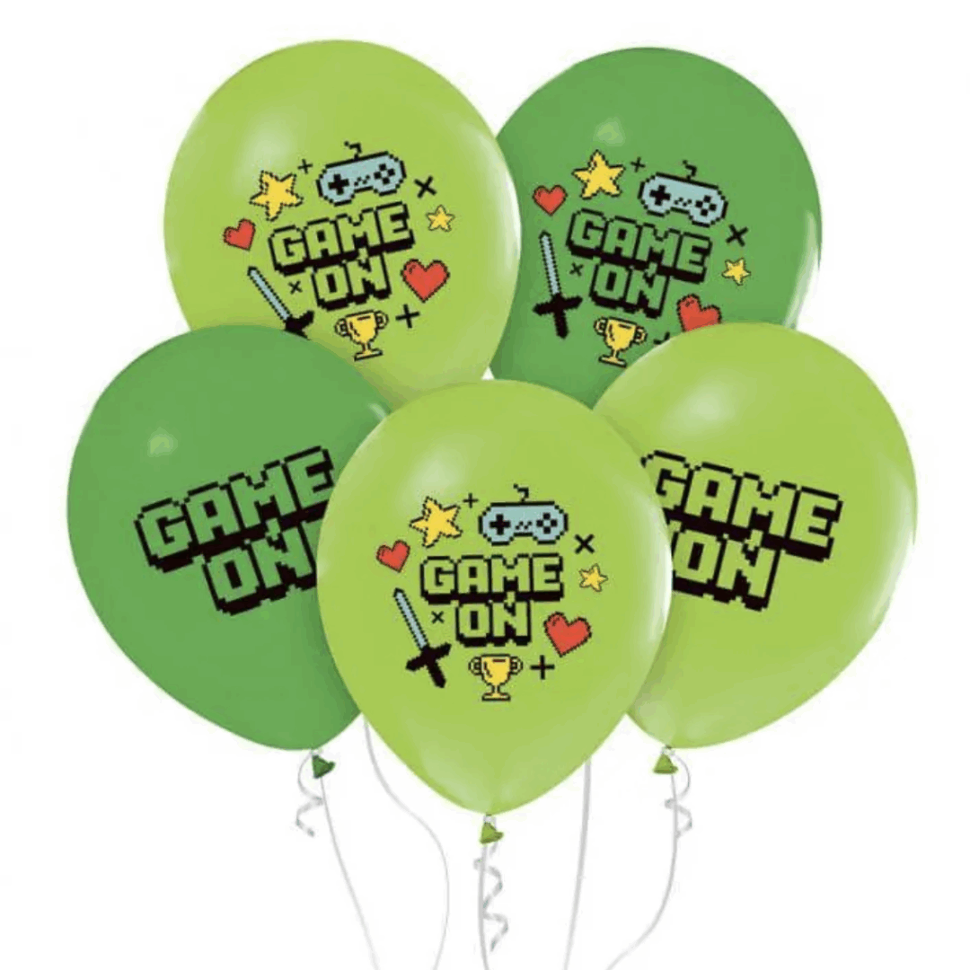 Геймърски Балони латекс - Game On - 5 броя