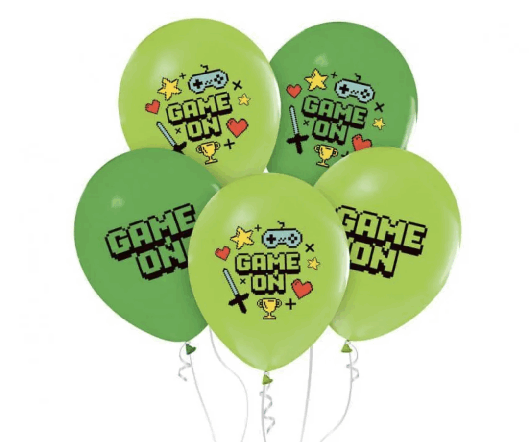 Геймърски Балони латекс - Game On - 5 броя
