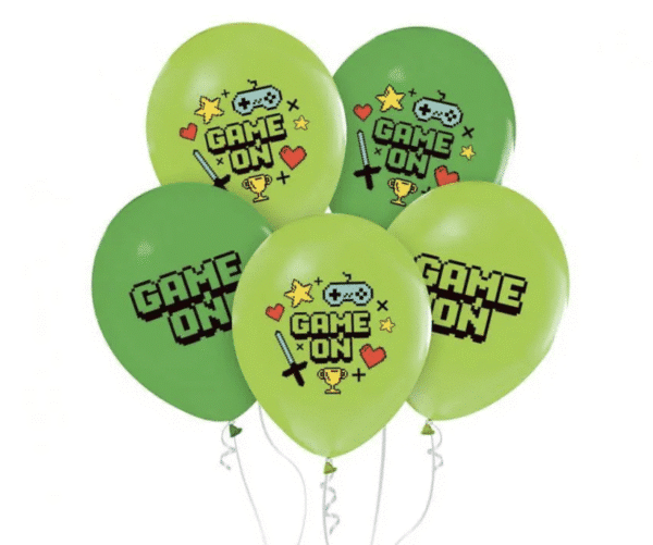 Геймърски Балони латекс - Game On - 5 броя