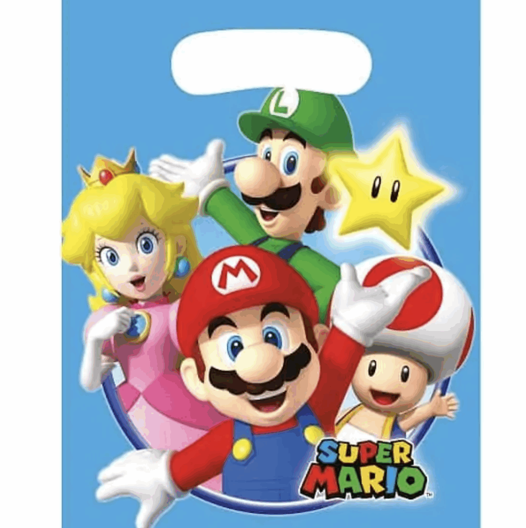 Парти торбички Super Mario – 8 броя | Парти пликчета за подаръци
