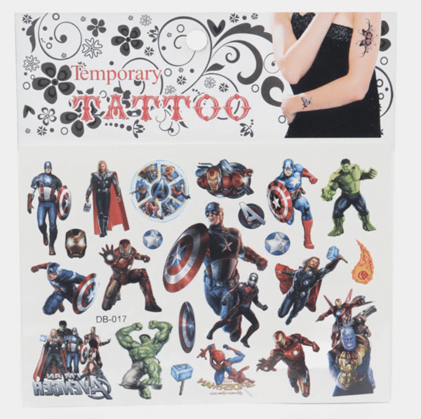 Татуировки временни Отмъстителите (Avengers) - 17 броя на лист