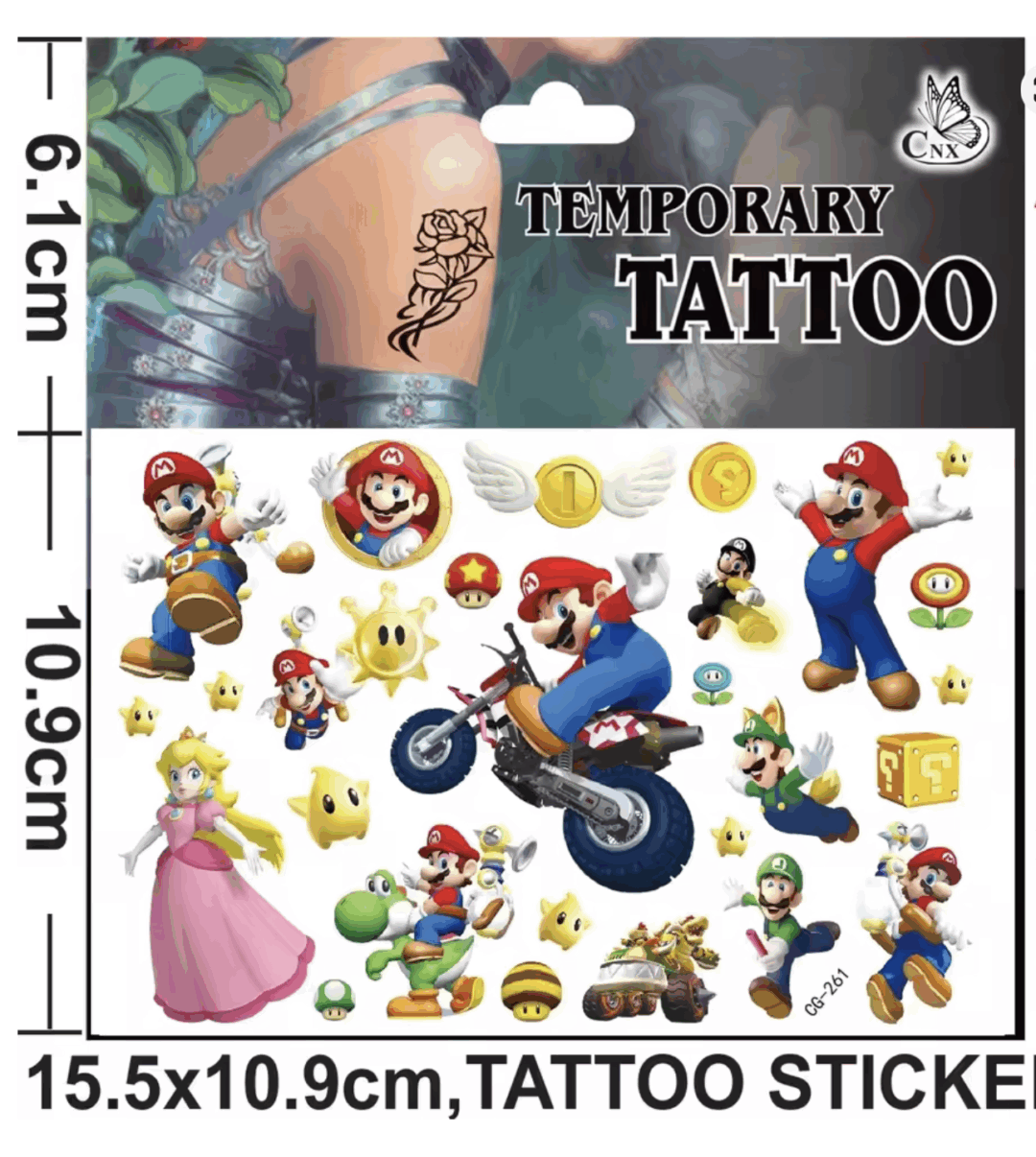 Детски татуировки Супер Марио (Super Mario) - Image 2