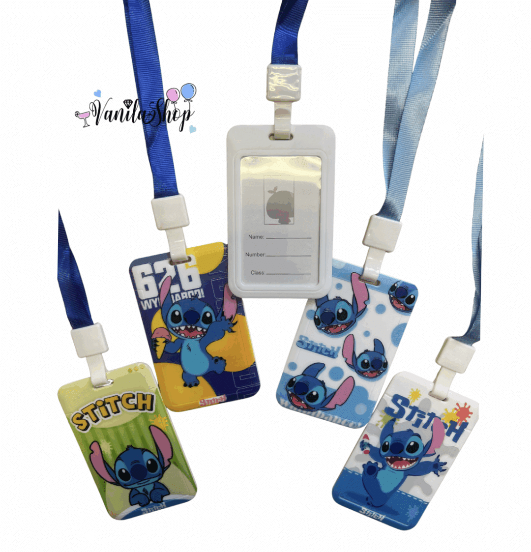 Детски Вертикален Бадж Стич (Stitch) с лента – 7.5 x 12.5 см - Image 2