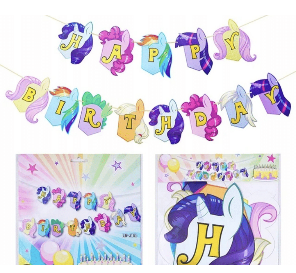 Банер Happy Birthday Еднорог (Unicorn)