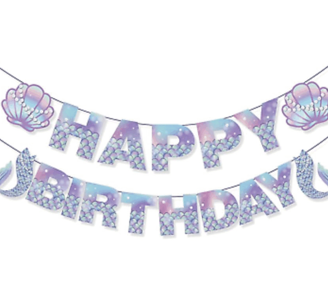 Банер Happy Birthday - Русалка