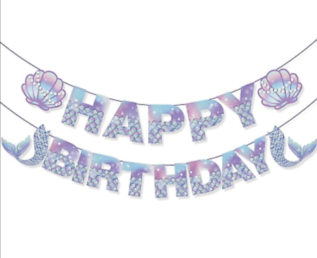 Банер Happy Birthday - Русалка