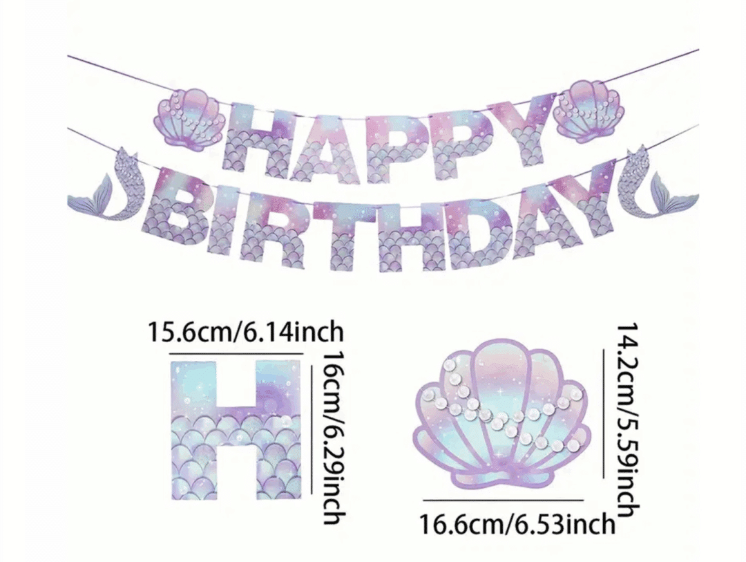 Банер Happy Birthday - Русалка - Image 3