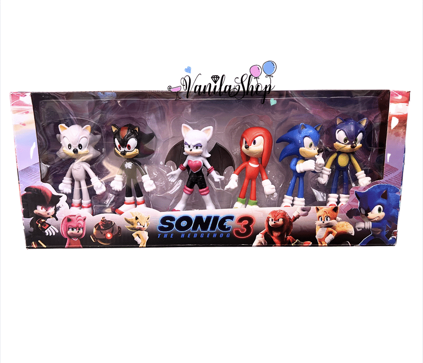 Комплект 6 броя Фигурки Соник 3, Sonic 3