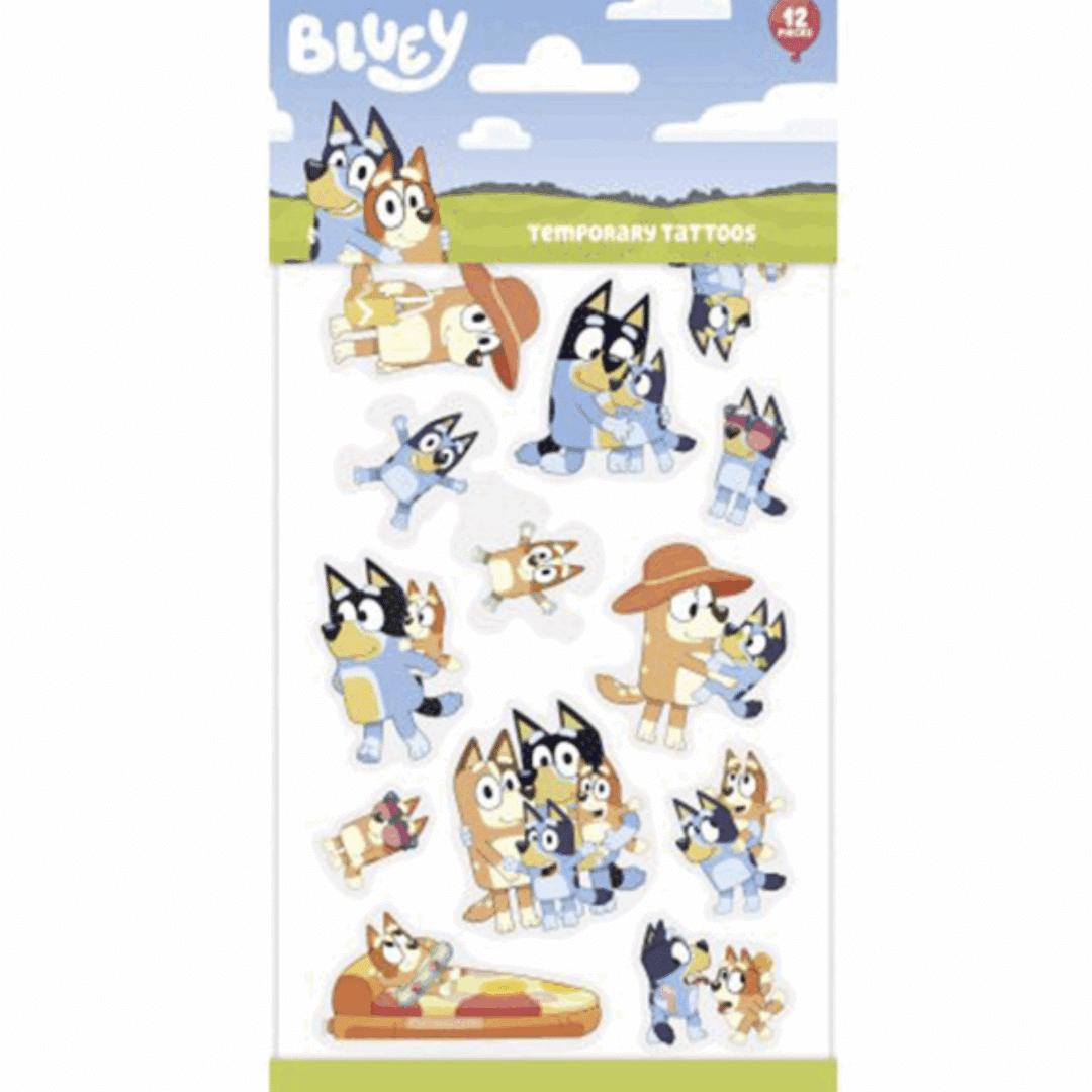 Временни татуировки Блуи (Bluey) – 12 броя