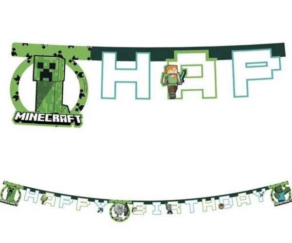 Банер Майнкрафт( Minecraft )“Happy Birthday” – 2 м