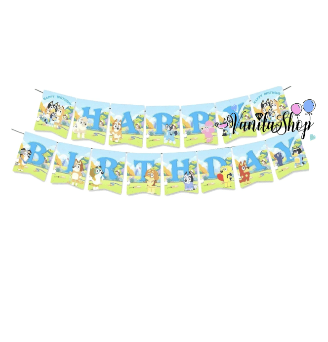Банер Happy Birthday Bluey Bingo - Блуи -2,5 матра