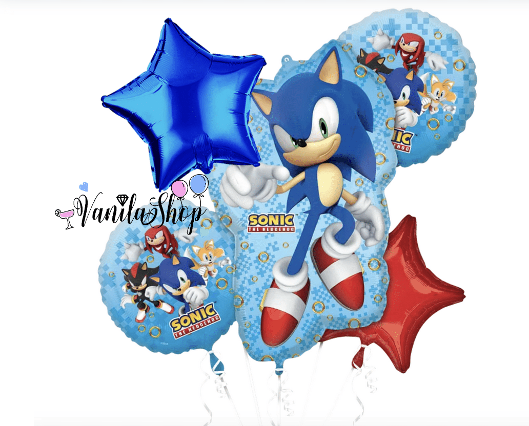 Балони фолио комплект Соник (Sonic) - 5 броя вариант 2