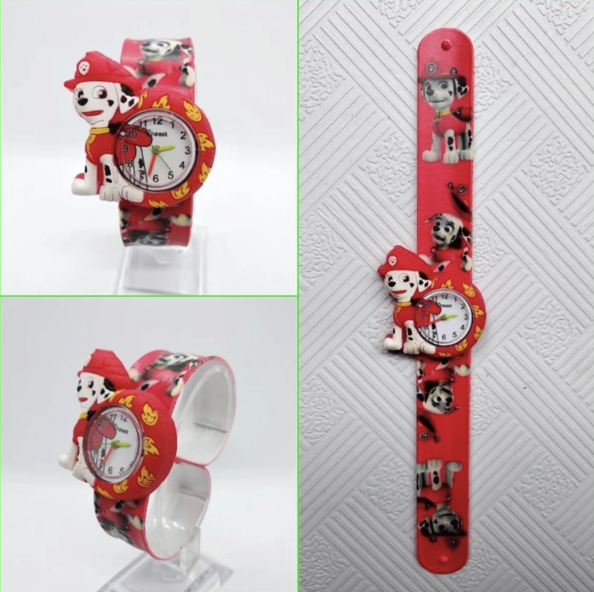Детски часовник „Пес Патрул – Маршал“ – slap лента (щракало