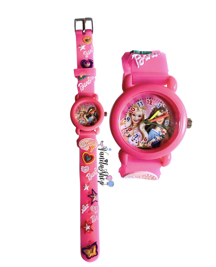 Детски аналогов часовник Барби „Barbie“ – розов