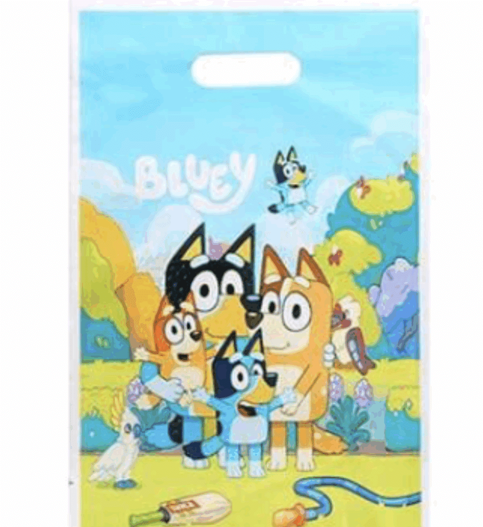 Пликчета за подаръци и лакомства Блуи /Bluey/ - 10 броя