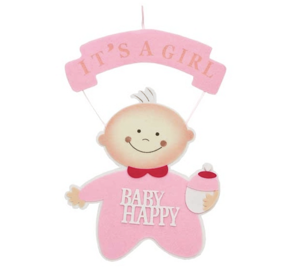 Декоративна апликация „It’s a Girl“ с бебе – 48 см