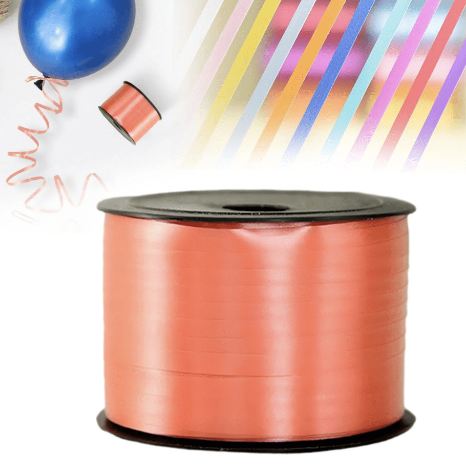 Лента за балони и подаръци на макара – 100 метра червена