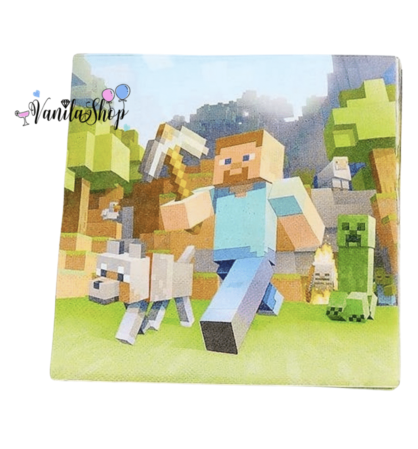 Майнкрафт Салфетки ТНТ (Minecraft ТNT) - 20 броя