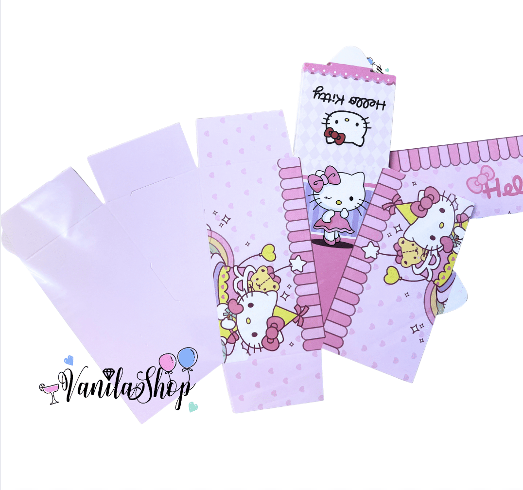 Картонена торта Кити – 13 парчета с обиколник (Hello Kitty)