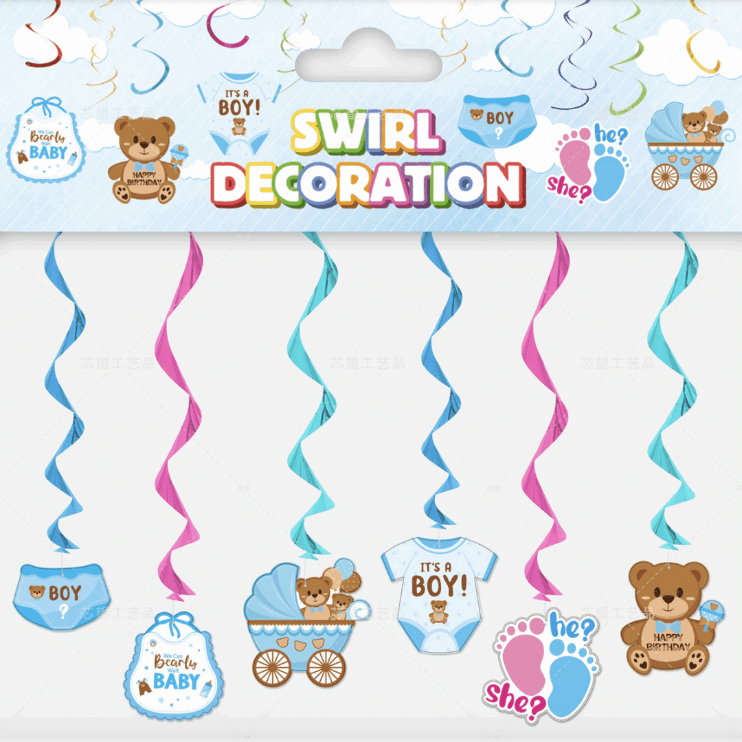 Висяща декорация „It’s a Boy / Baby Boy“ – 6 броя