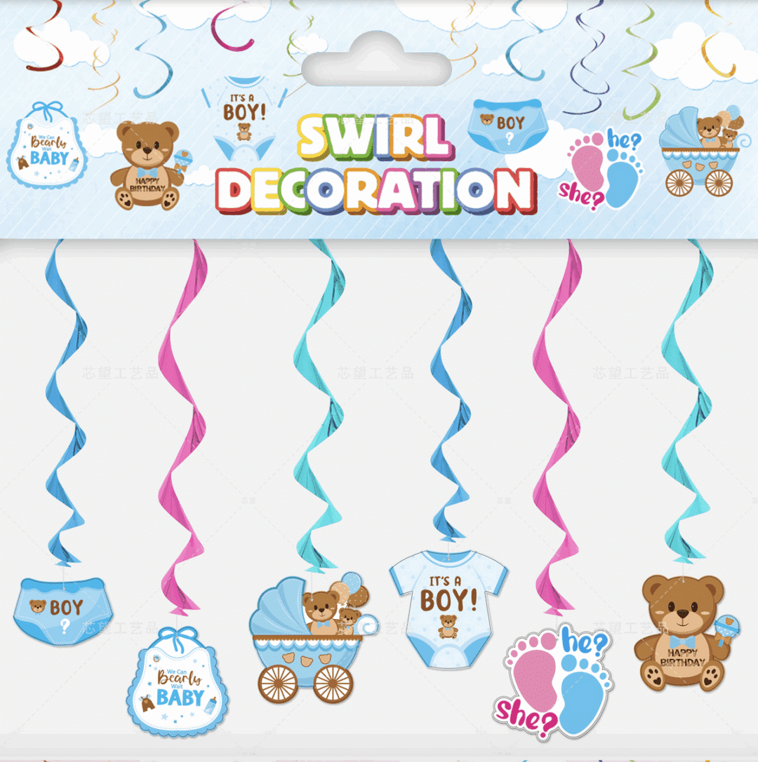 Висяща декорация „It’s a Boy / Baby Boy“ – 6 броя
