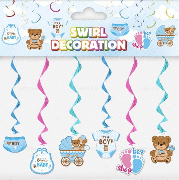 Висяща декорация „It’s a Boy / Baby Boy“ – 6 броя