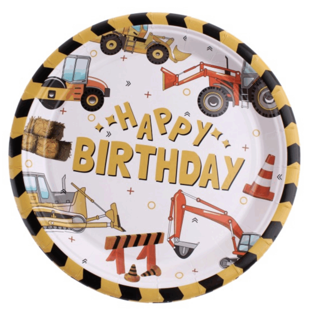 Чинии Строителни Машини - 23 см - 8 броя