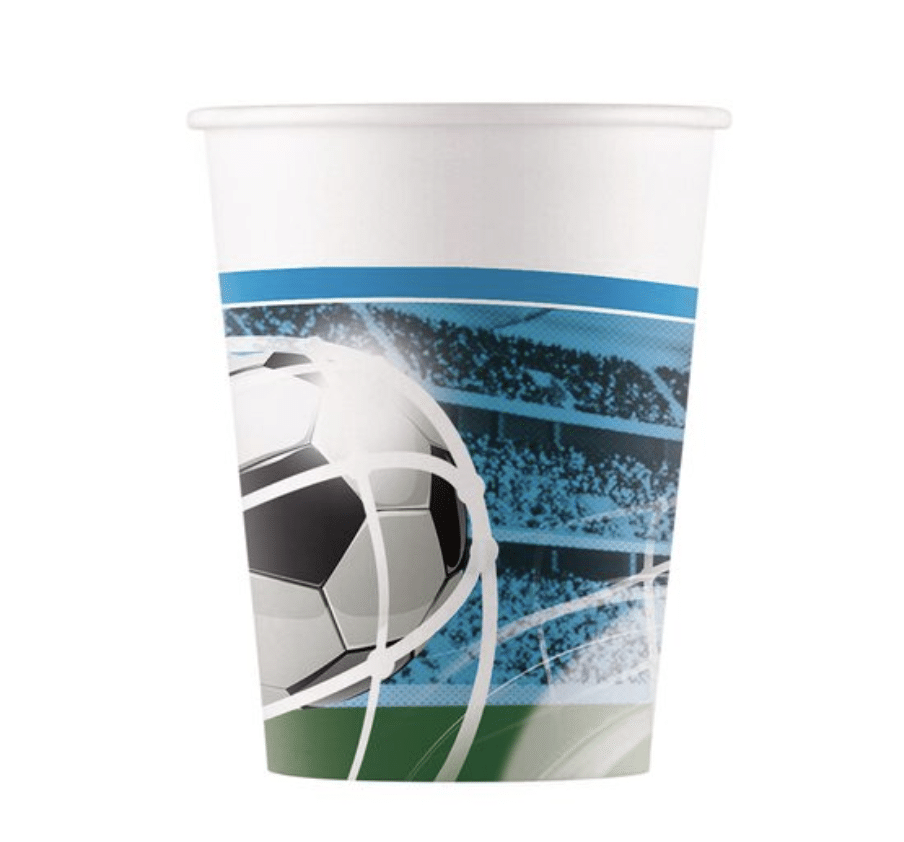 Парти чаши Футбол син (Football) - 8 броя - 200 мл