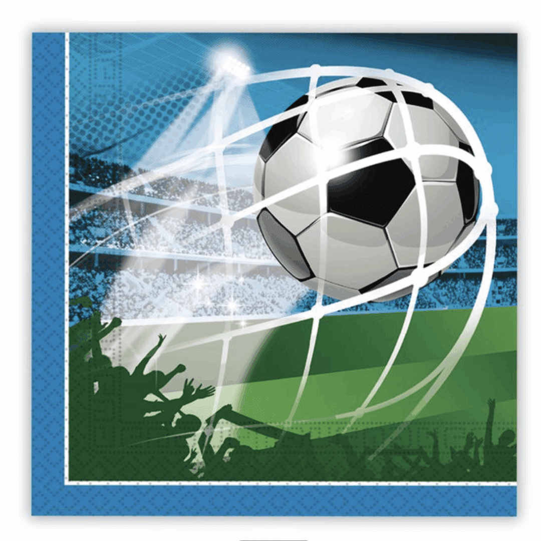 Салфетки Футбол син (Football) - 20 броя