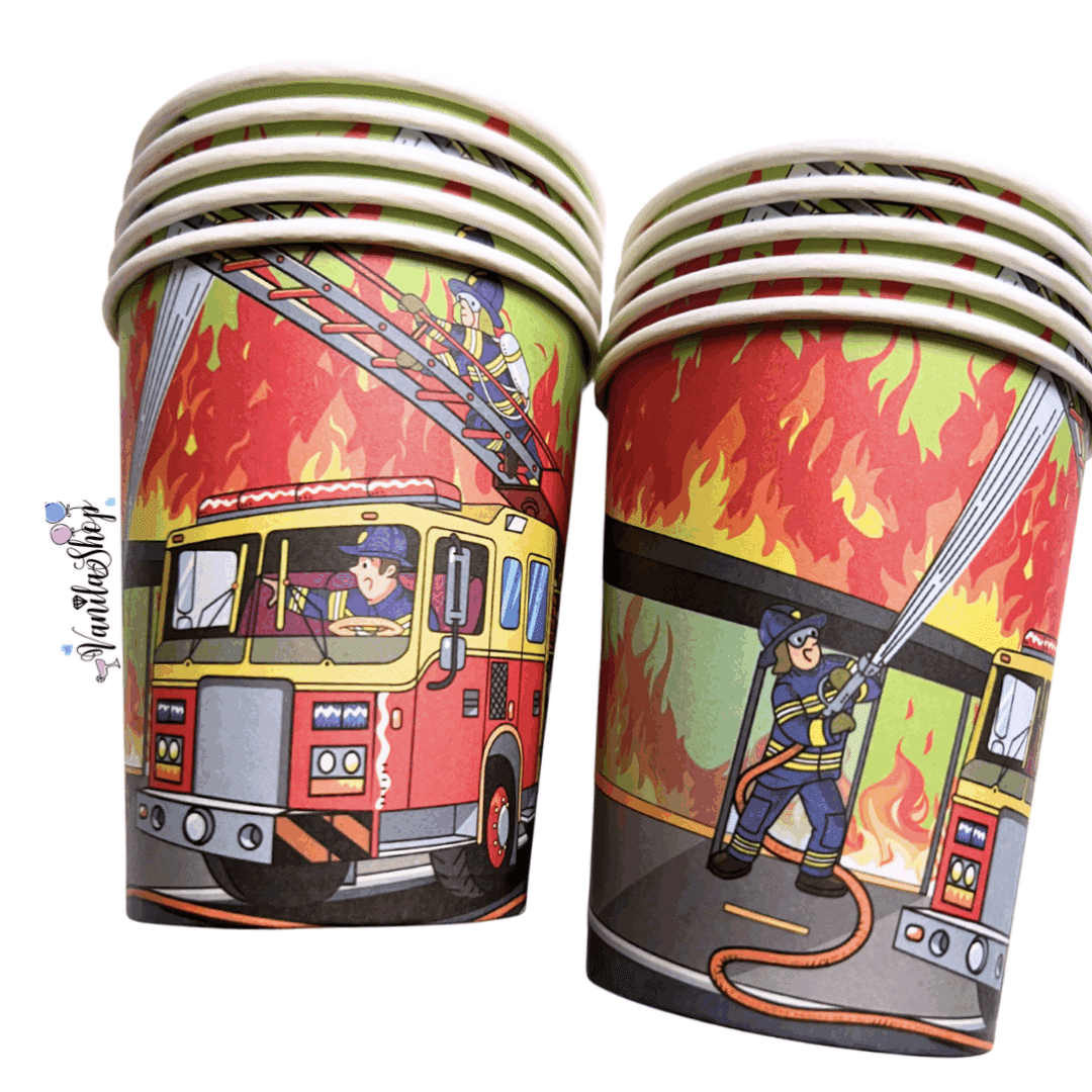 Парти чаши „Пожарникари“ – 10 броя