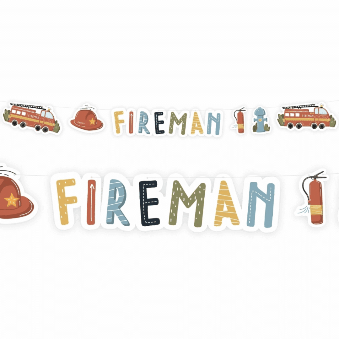 Парти банер / гирлянд Пожарникар „Fireman“ – 300 см